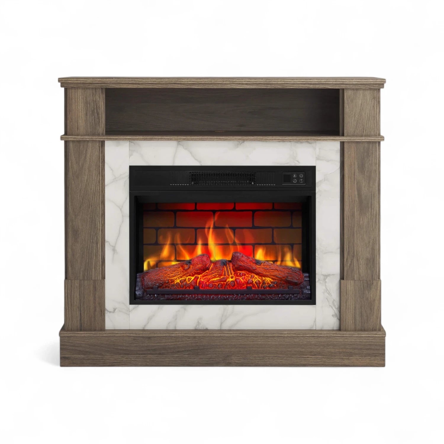 For Living Electric Fireplace – Grey Oak