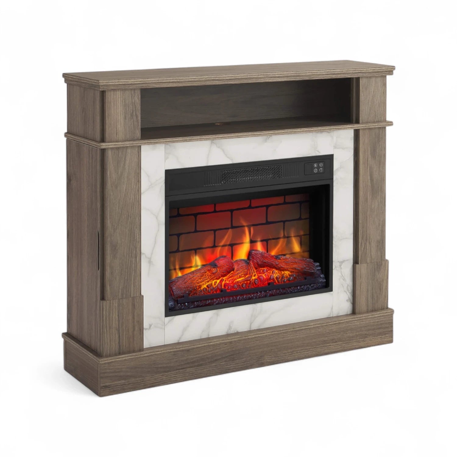 For Living Electric Fireplace – Grey Oak