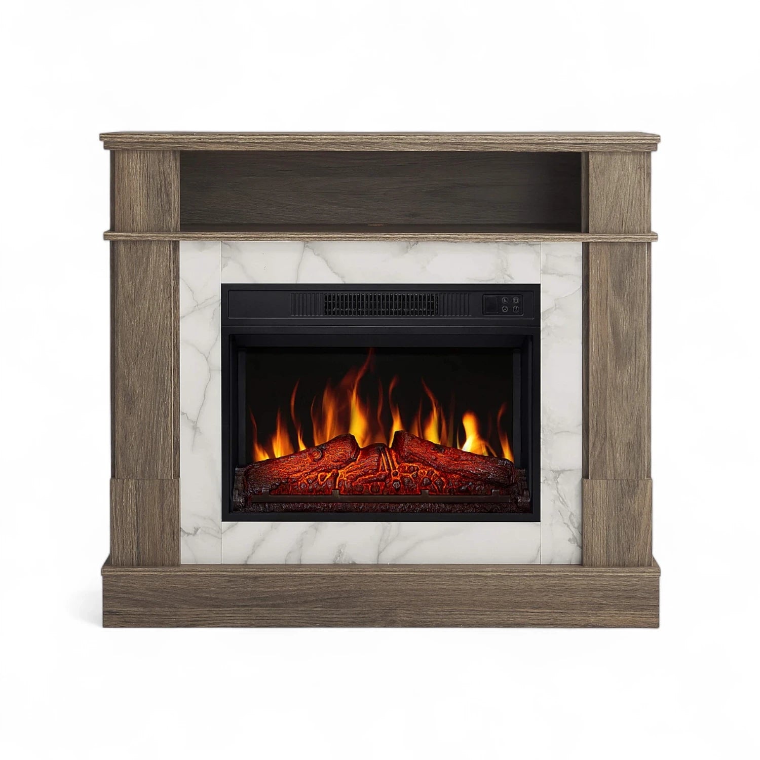 For Living Electric Fireplace – Grey Oak