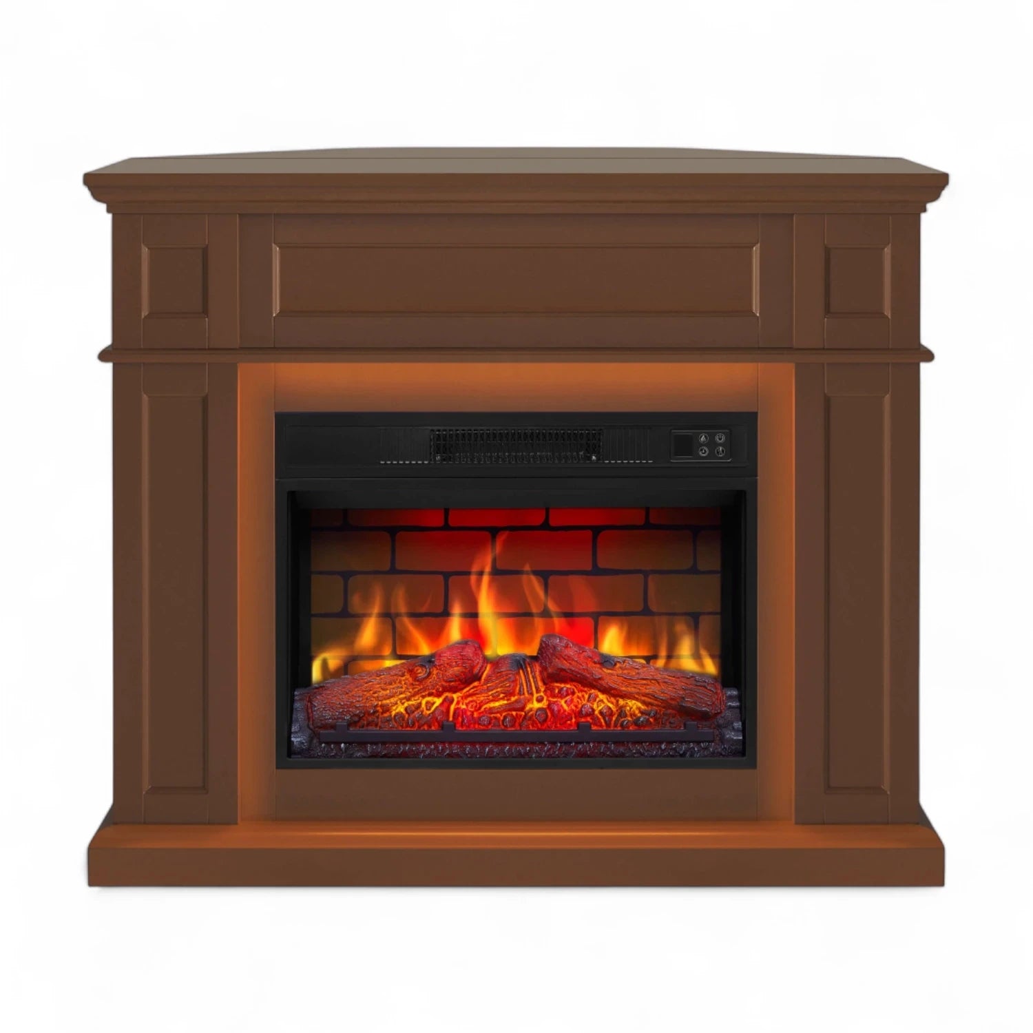 Linz 2-in-1 Electric Fireplace – Brown