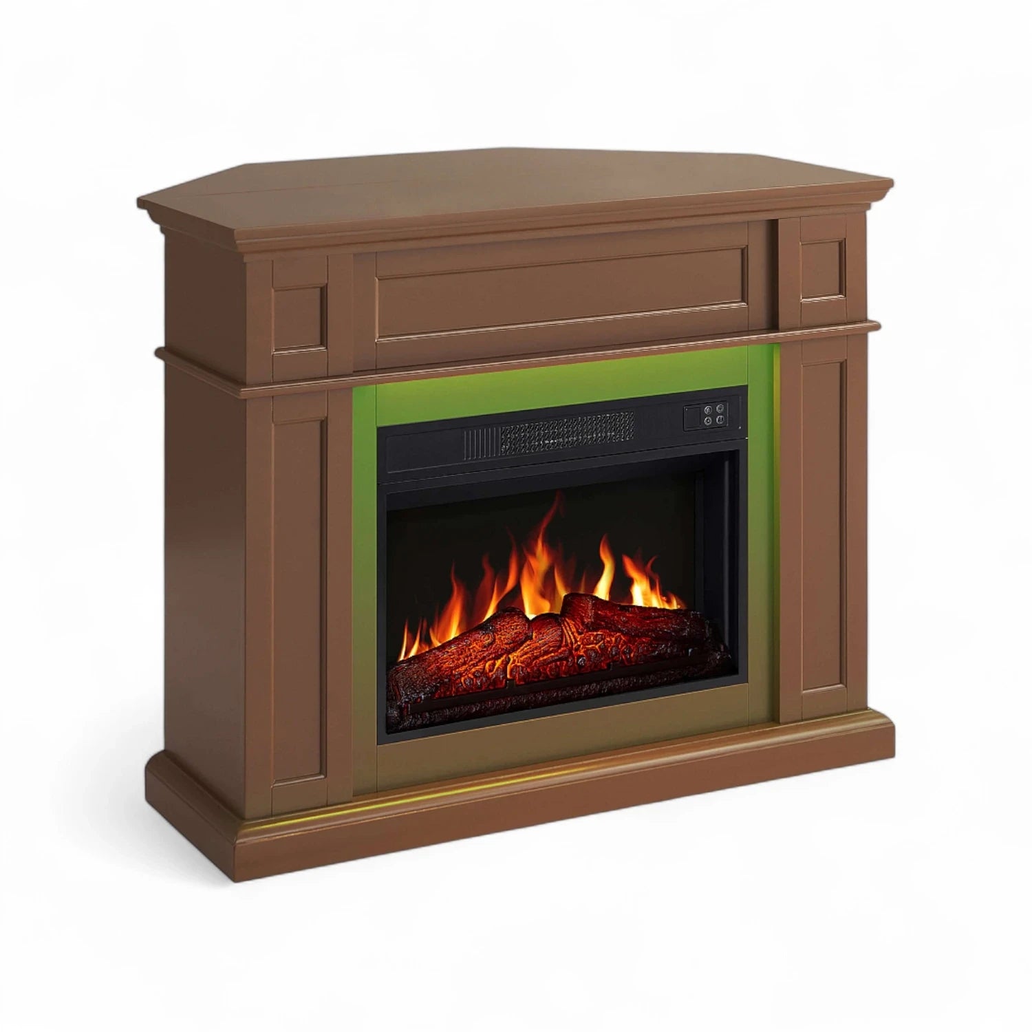 Linz 2-in-1 Electric Fireplace – Brown