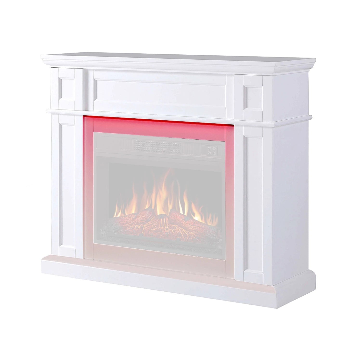 Buy Linz White Mantel Frame – With Mood LED Lighting | ArtiFlame