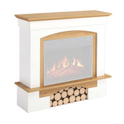 Woodley Fireplace Mantel – White / Natural Oak (Frame Only)