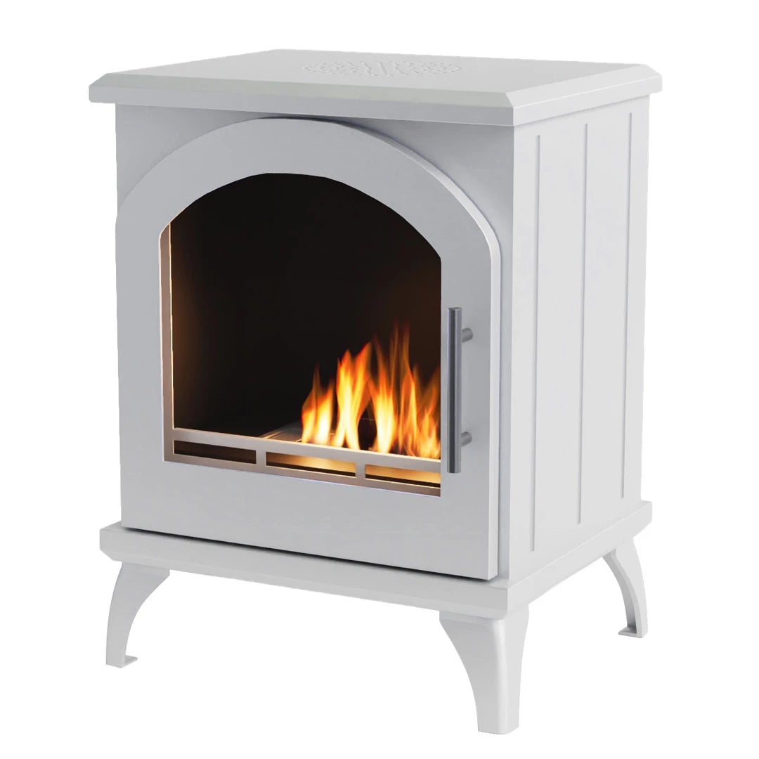 Austin - White Freestanding Bioethanol Stove