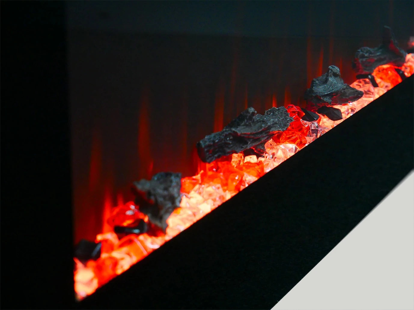 Azurite 182 cm - Wall-mounted electric fireplace from ScandiFlames Electric