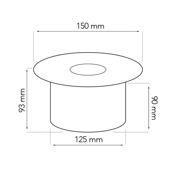 Utomhus rund 1 liter etanolbrännare Ø: 15 cm