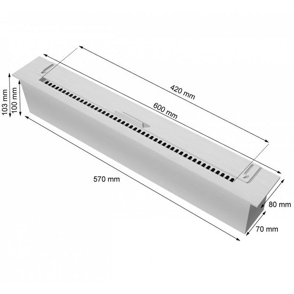 Slimline brännare - 60 cm