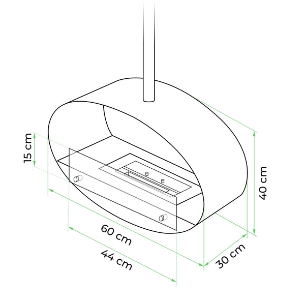 Halifax Stål - 60 cm