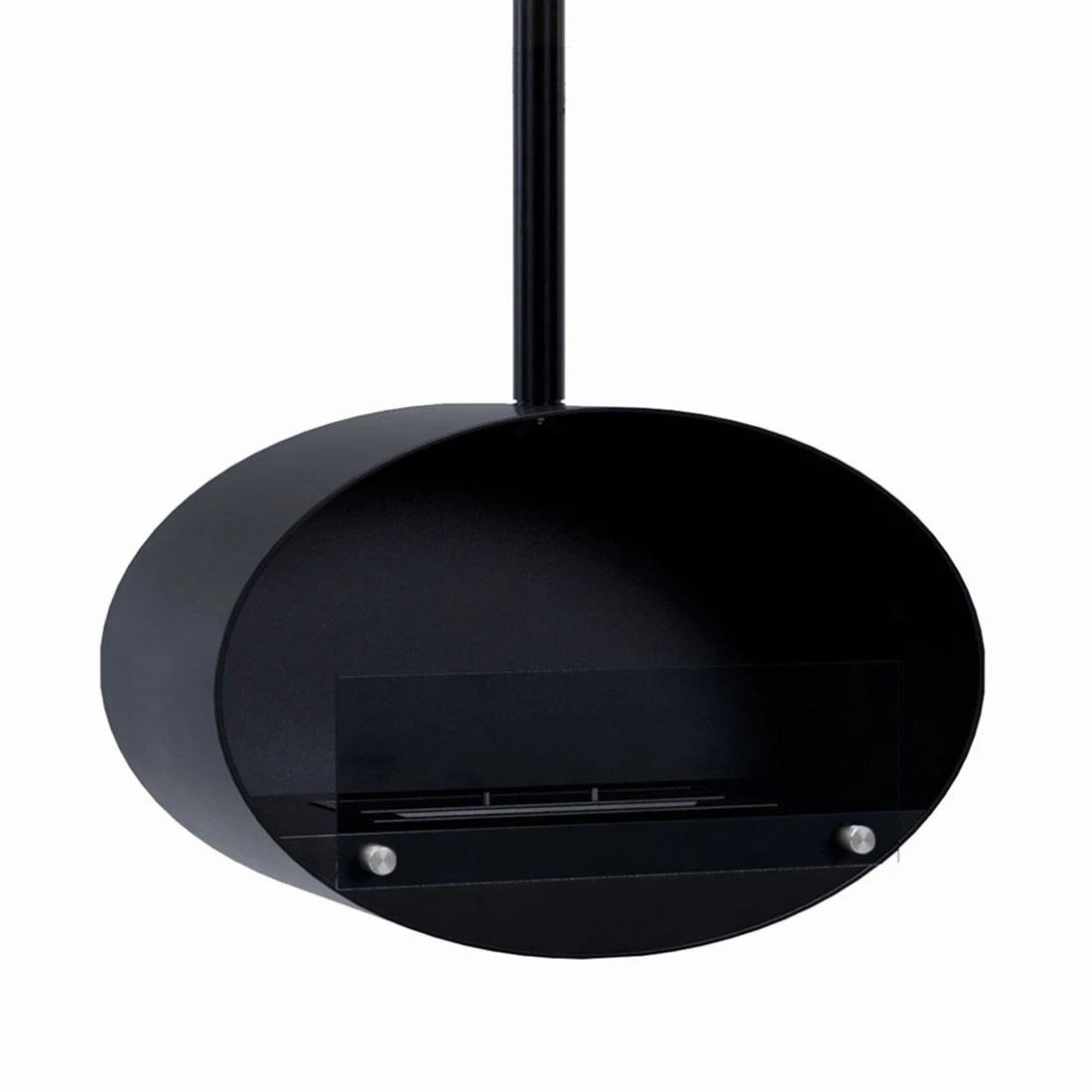 Halifax Black Oval Suspended Bio Fireplace 60 cm