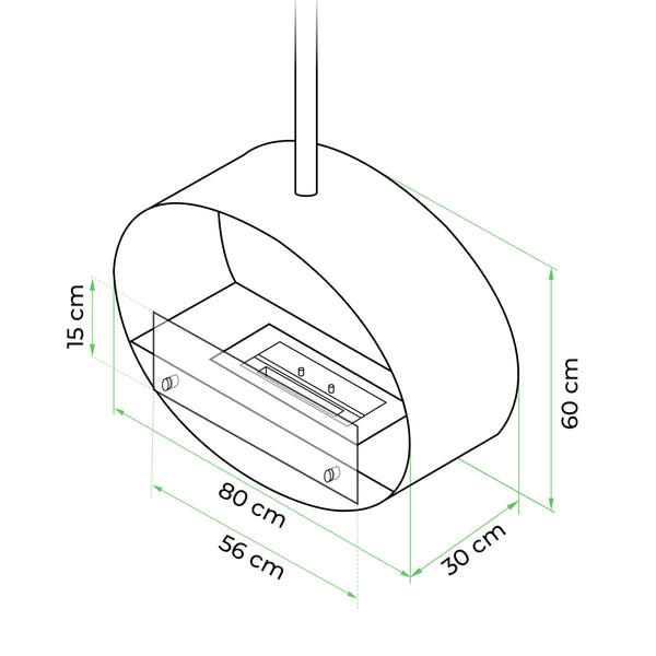 Halifax Stål - 80 cm