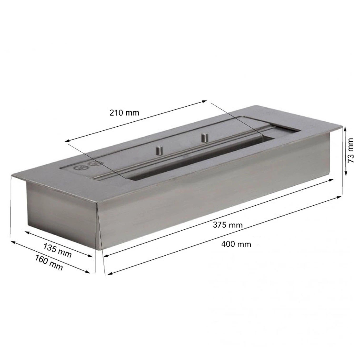 Superior 2.0 Liter Bioethanol Fireplace Burner 40 cm