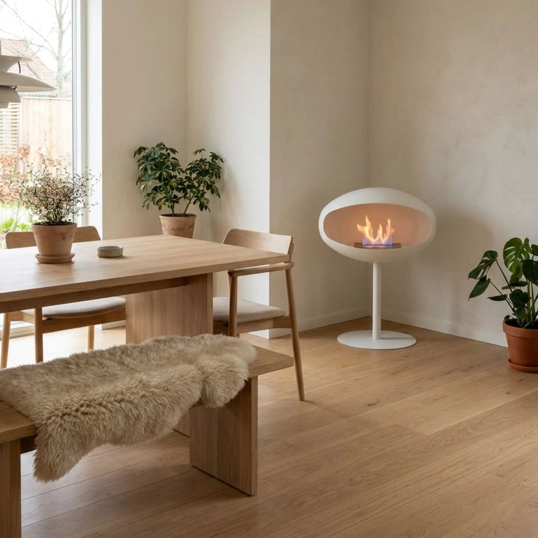 Cocoon Pedestal - Vit
