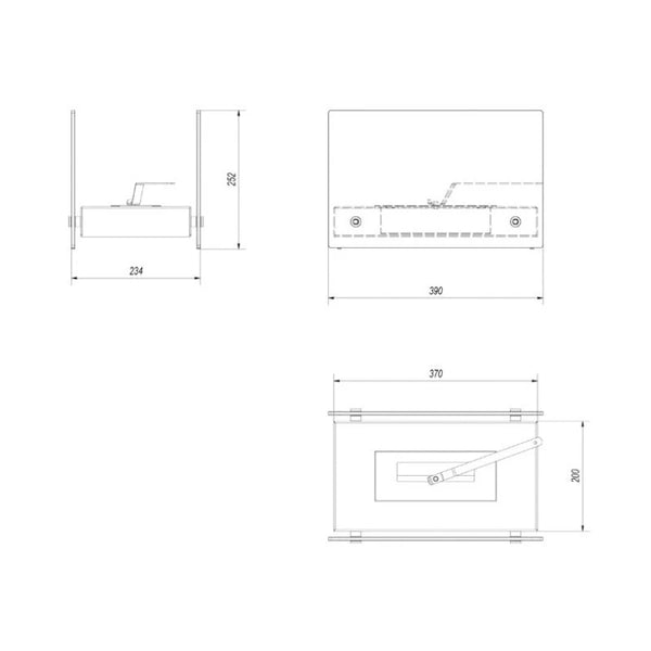 Berlin mini - liten etanolkamin till bord