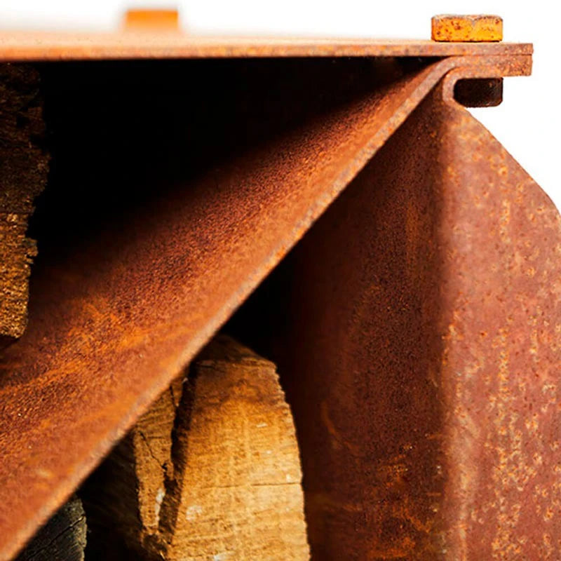 Corten steel firewood storage module BloXX