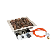 Fyrkantig LPG gasbrännare 36×36 cm - för eldbord