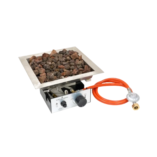 Fyrkantig LPG gasbrännare 36×36 cm - för eldbord