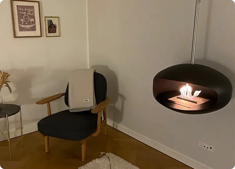 cocoon aeris svart etanolkamin
