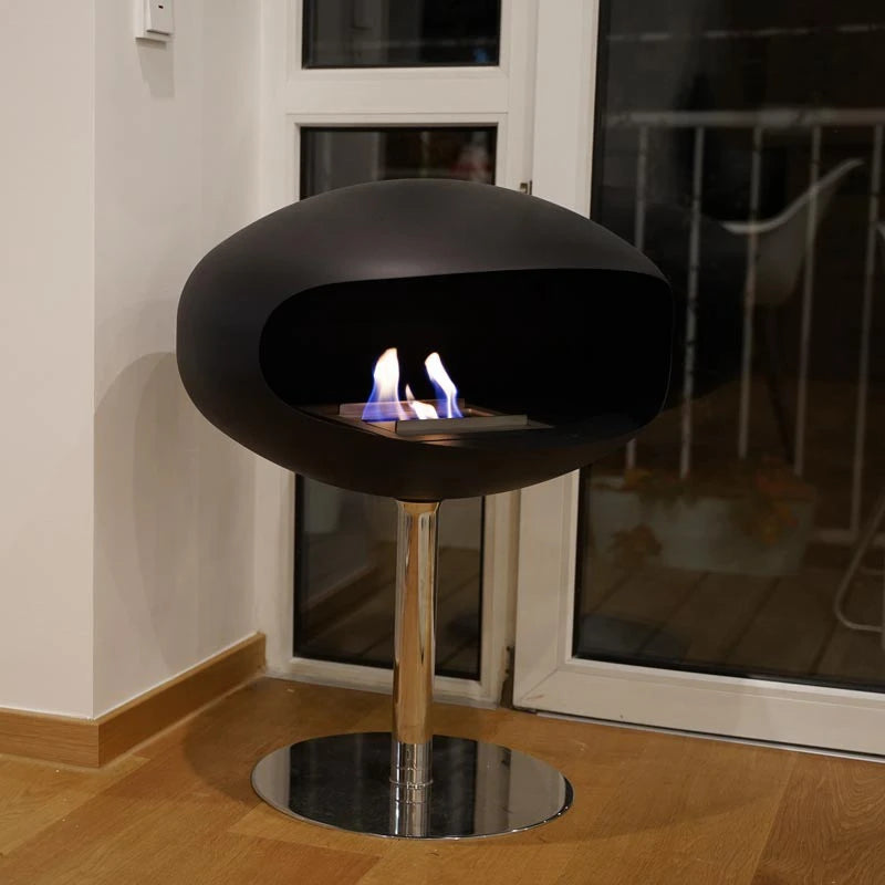 Cocoon Pedestal Matt Svart - Stål
