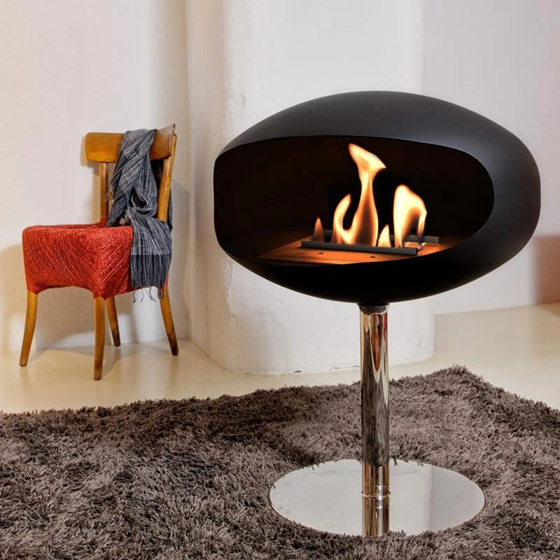 Cocoon Pedestal Matt Svart - Stål