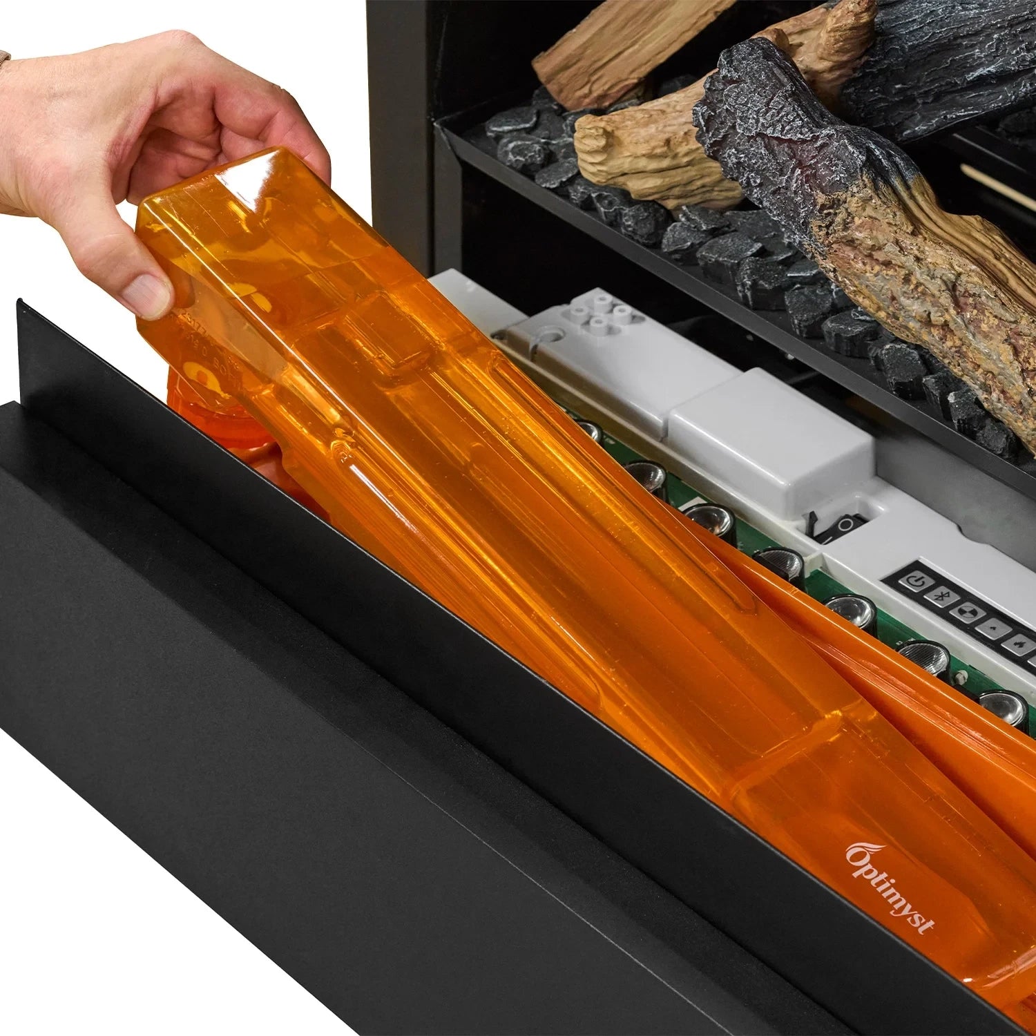 Dimplex Albany optimyst fireplace insert with multicoloured water vapour flames