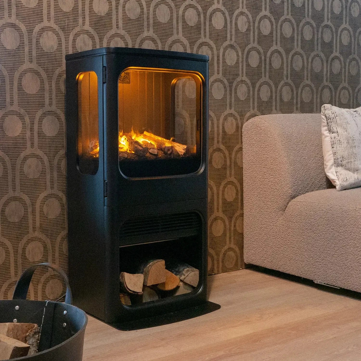 Mapleton 100 – Freestanding Water Vapour Fireplace in Cast Iron