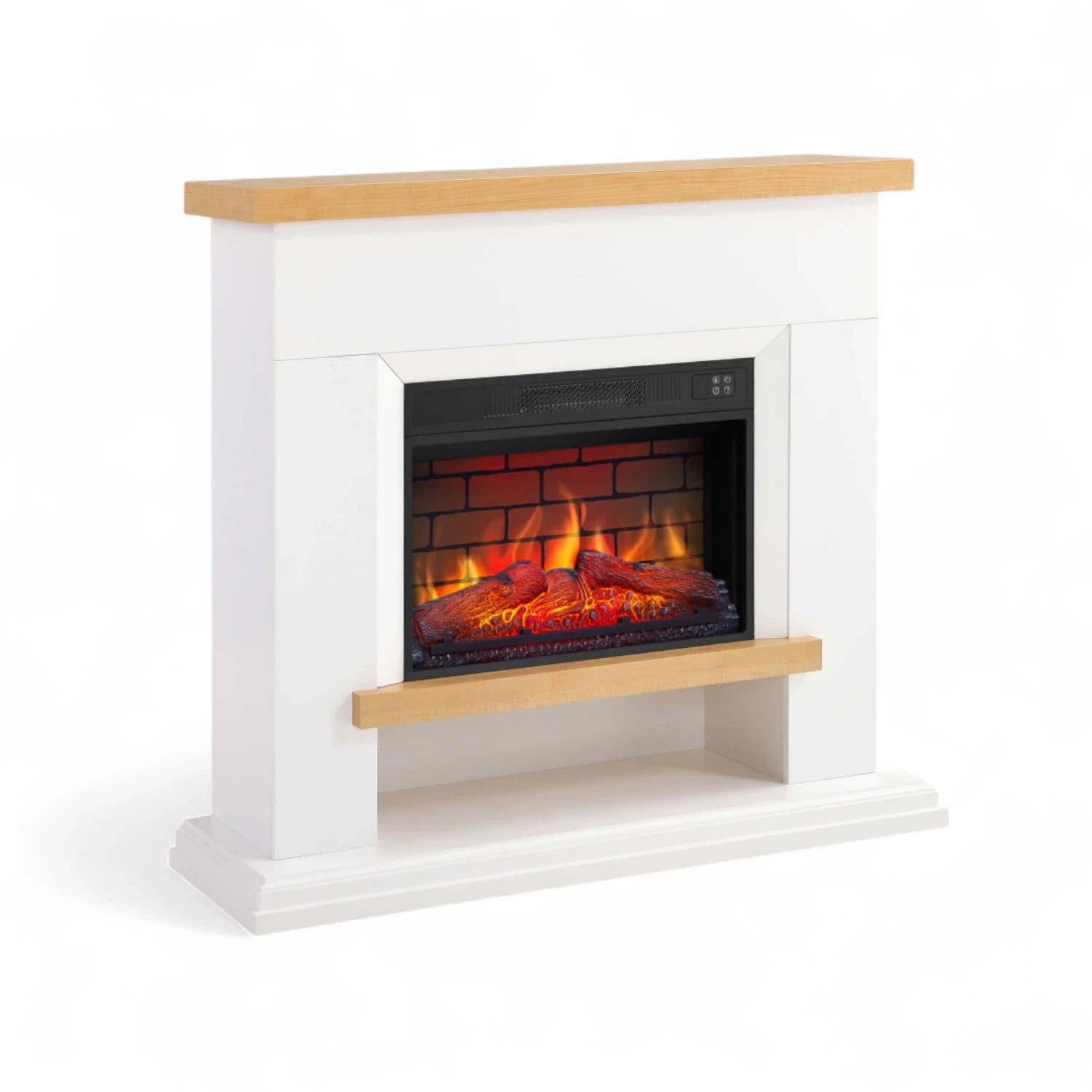 Shelford Freestanding Electric Fireplace - White