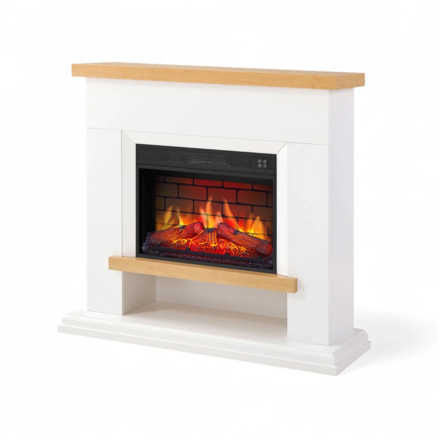 Shelford Freestanding Electric Fireplace - White