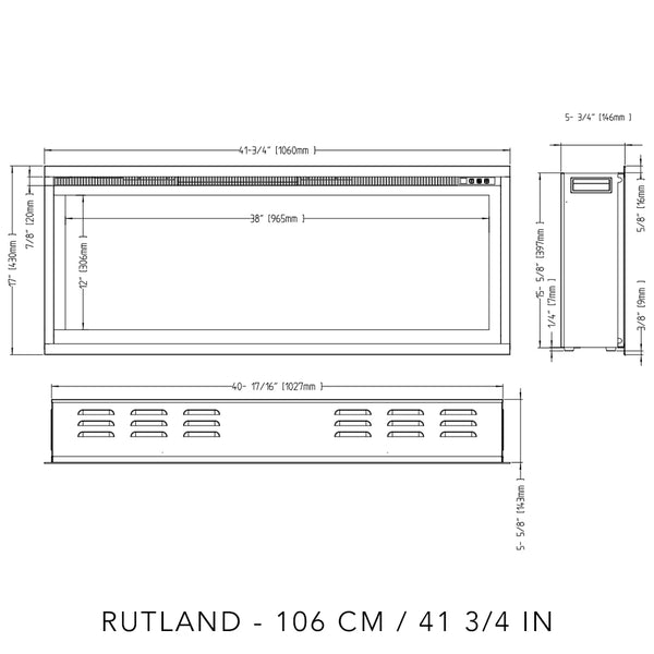 Rutland slim elkamin