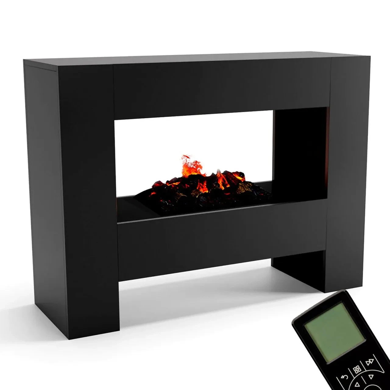 Fallada Black - OMC 600 | Freestanding Water Vapour Fireplace