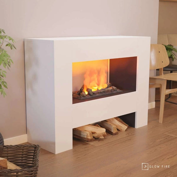 Fallada White - OMC 600 | Freestanding Water Vapour Fireplace
