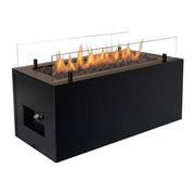 Planika Rio Black Outdoor gas fireplace with elongated flame