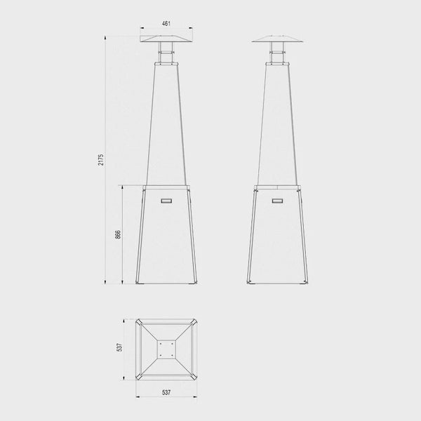 Pyramid Outdoor Gas Fireplace