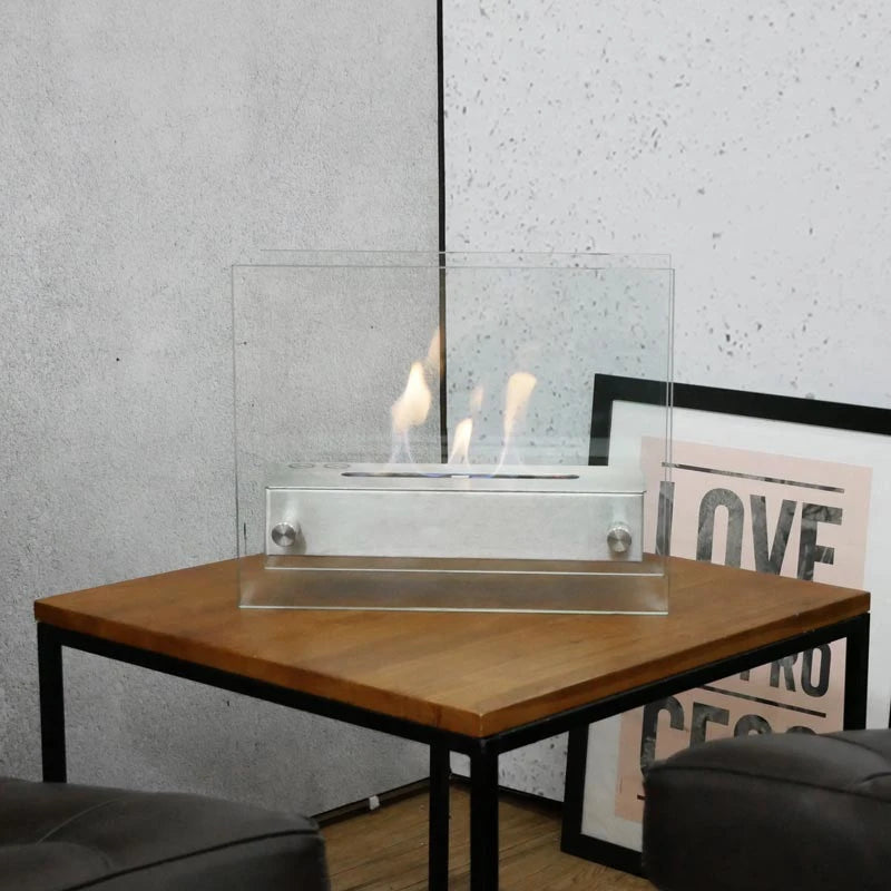 Kensington - Bio Fireplace - Steel and Glass