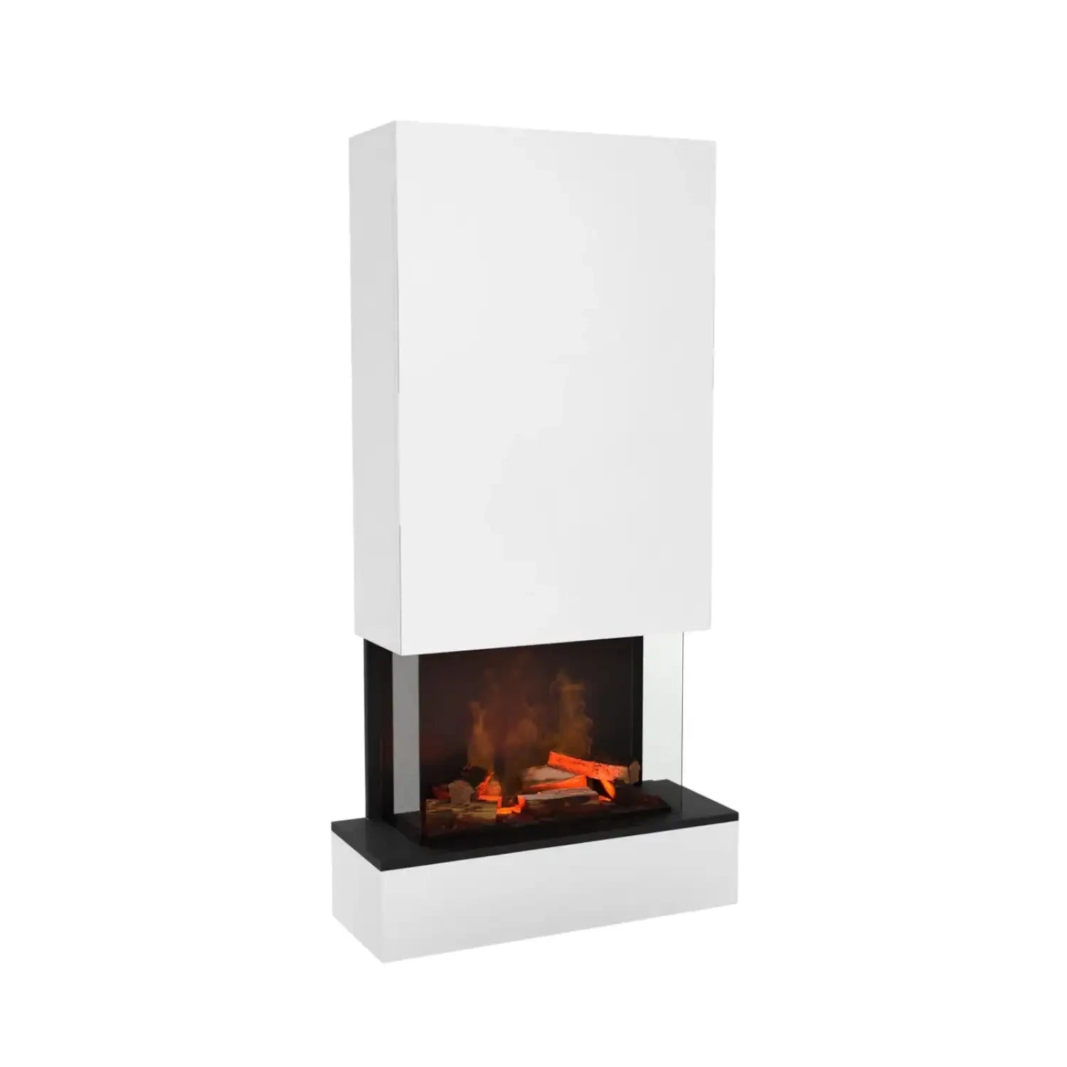 Hölderlin Tall White OMC 600 – Wall-mounted Water Vapour Fireplace