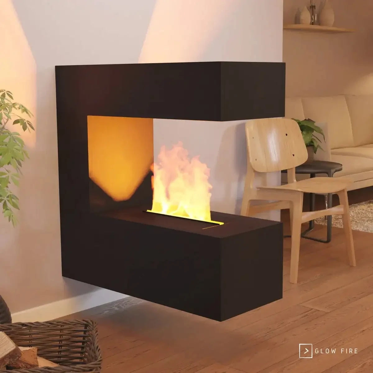 Schiller Wall Black - OMC 400 | Wall-mounted Water Vapour Fireplace