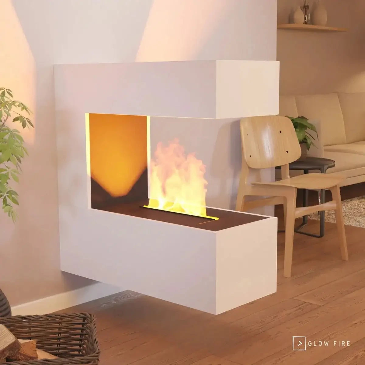 Schiller Wall White - OMC 400 | Wall-mounted Water Vapour Fireplace