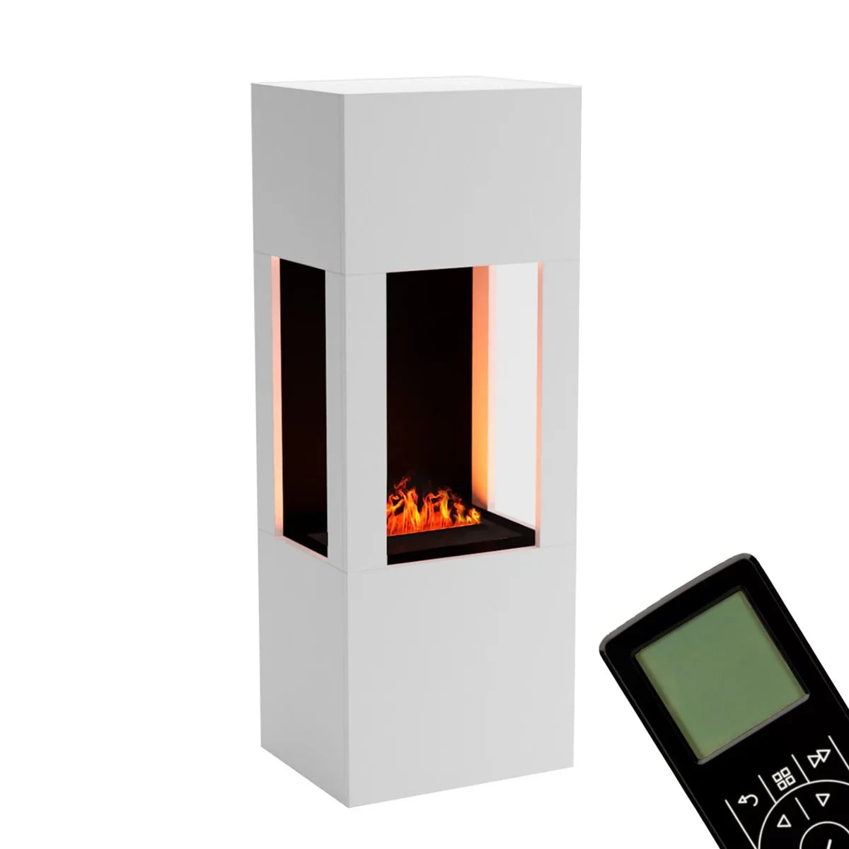 Böll White - OMC 400 | Freestanding Water Vapour Fireplace