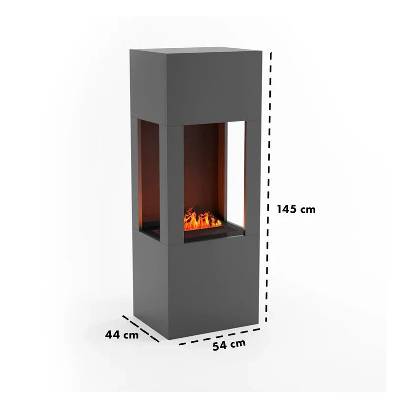 Böll Grey - OMC 400 | Freestanding Water Vapour Fireplace