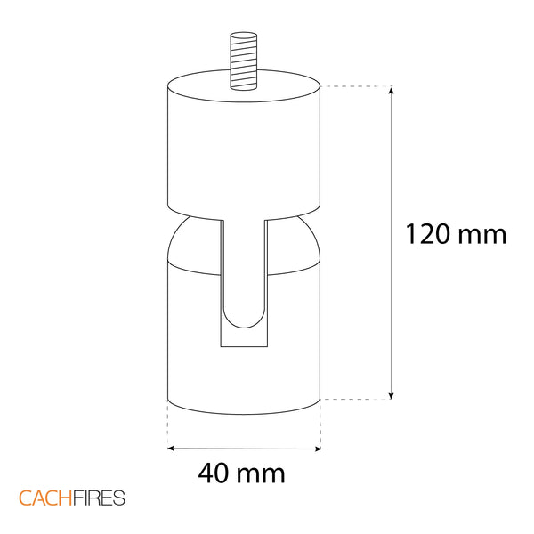 Ceiling Mount for Sloped Ceiling - Black