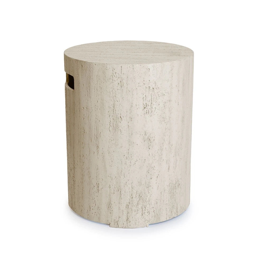 Enclosure Round Travertine – skydd för gasolflaska