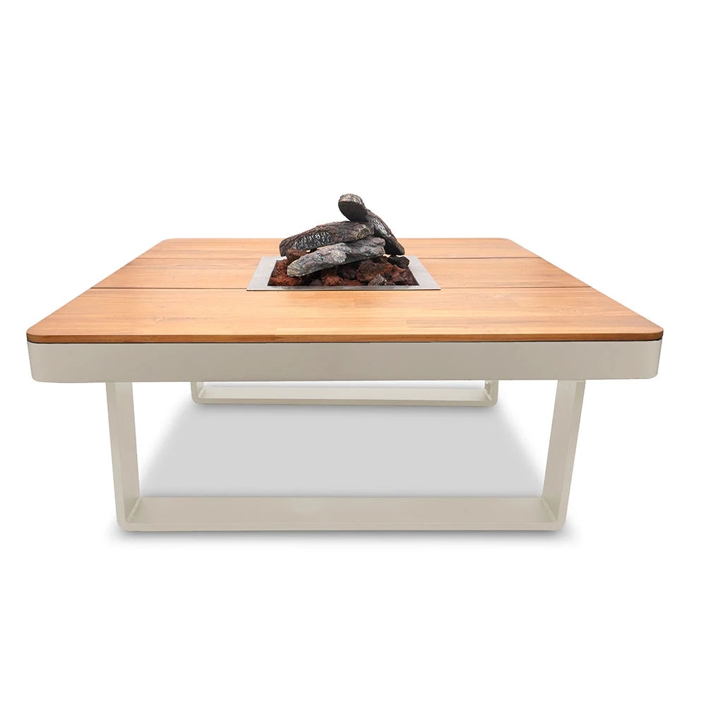 Horizon 95 Oyster Beige – Fyrkantig eldbord med gasol