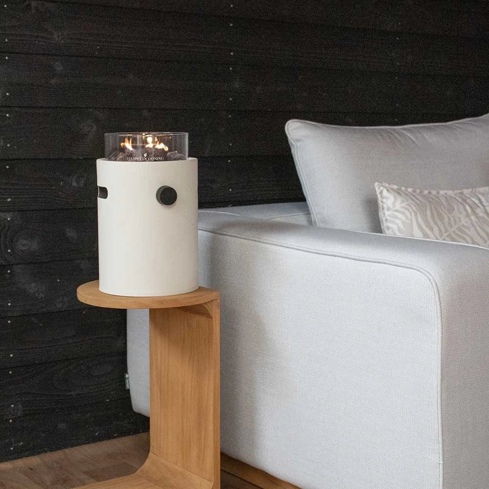 Lumi Oyster Beige – Bordsskamin med gasol