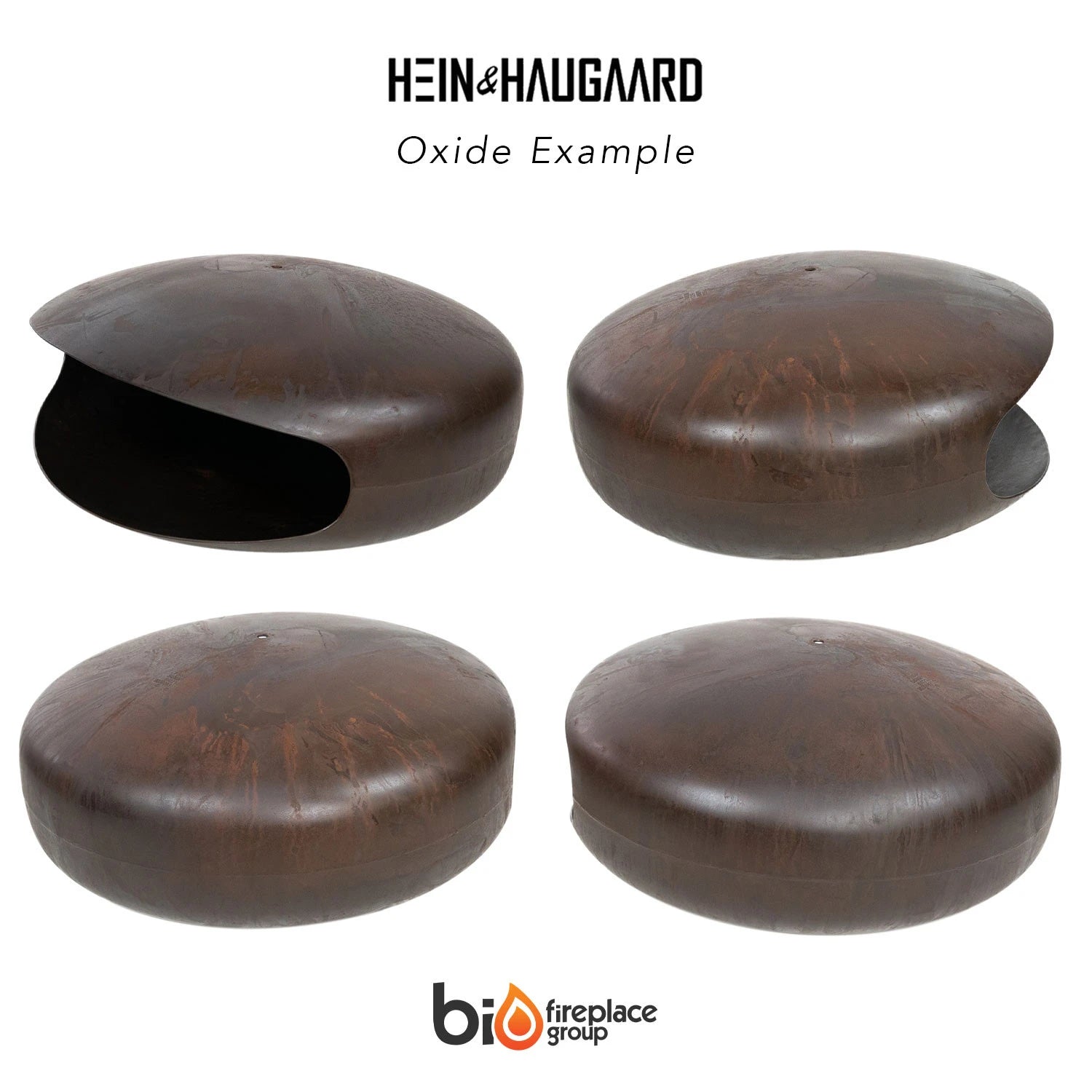 Hein and Haugaard Oxide UFO-60 ceiling-mounted bio fireplace