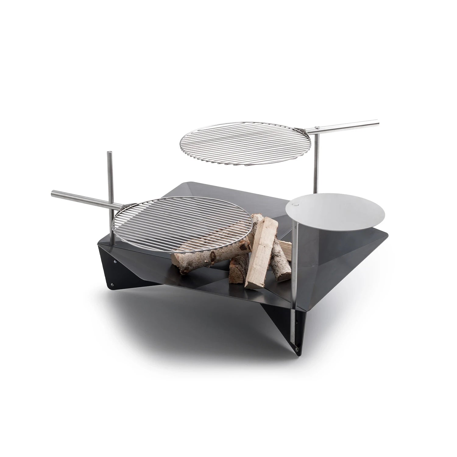 Höfats TRIPLE Table for grilling and cooking on TRIPLE fire pits.