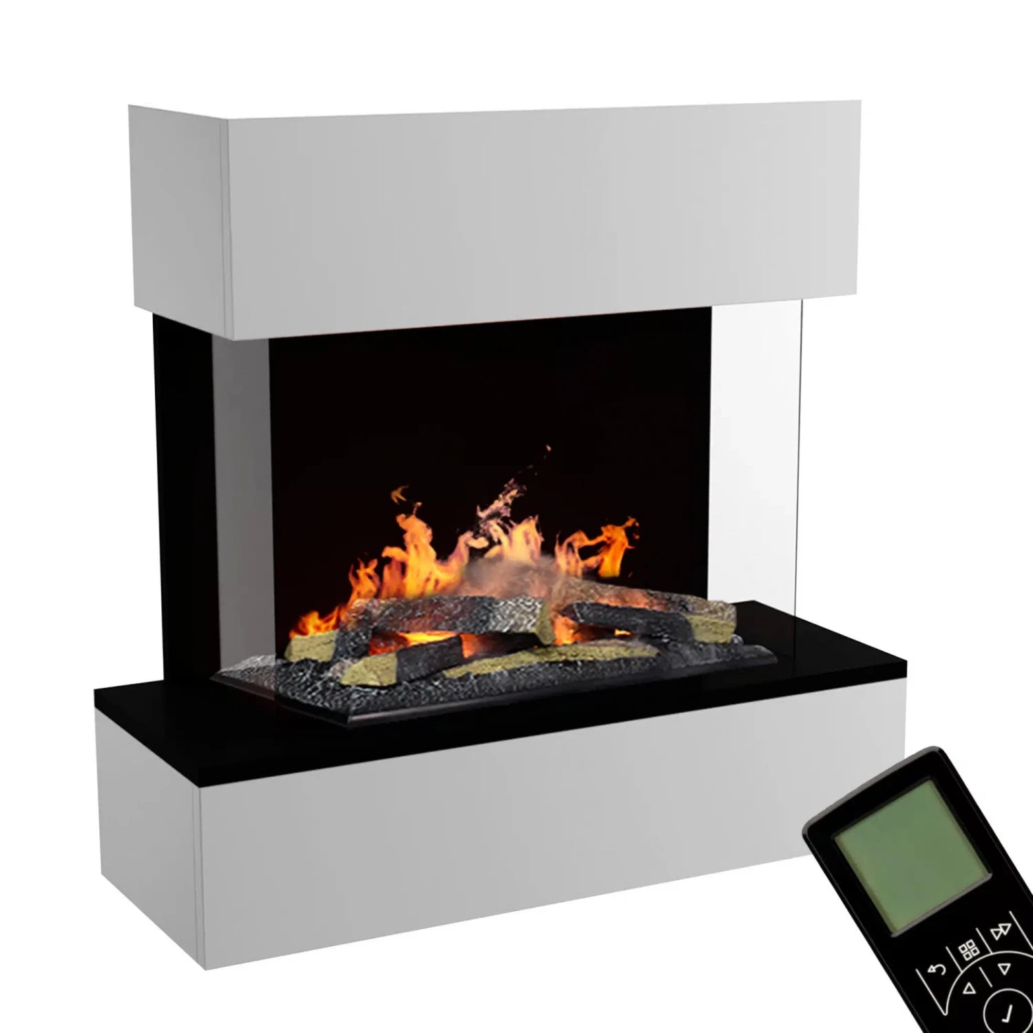 Hölderlin White - OMC 600 | Wall-mounted Water Vapour Fireplace