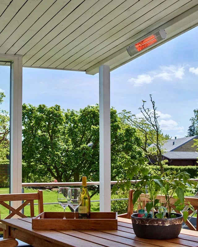 Terrassvärmare väggmodell 1500 W 51 cm, silver