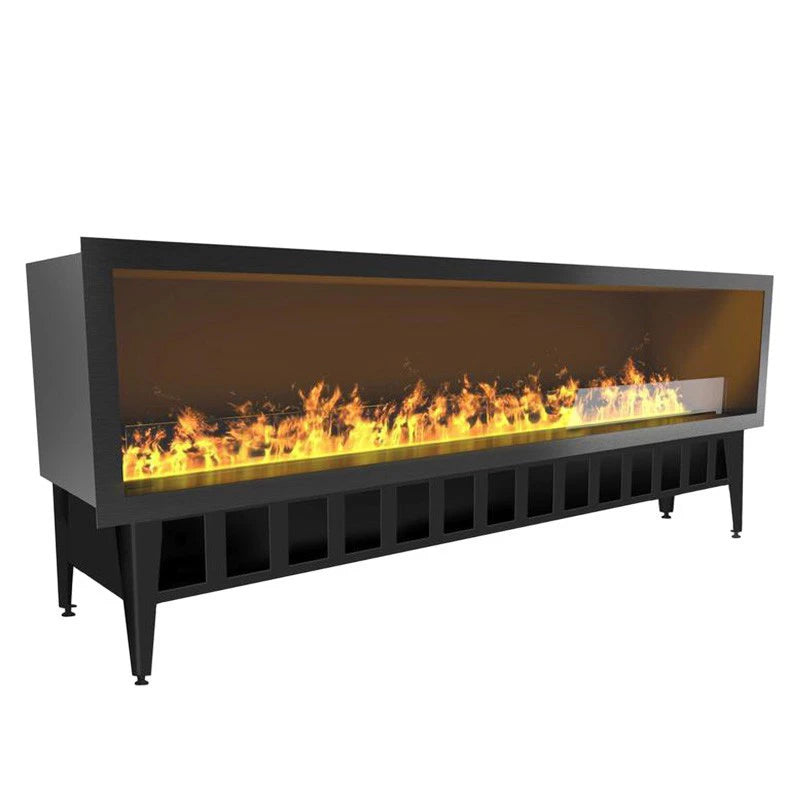 Incanto 2000 built-in water vapour fireplace by Magic-Fire with 200 cm flame line