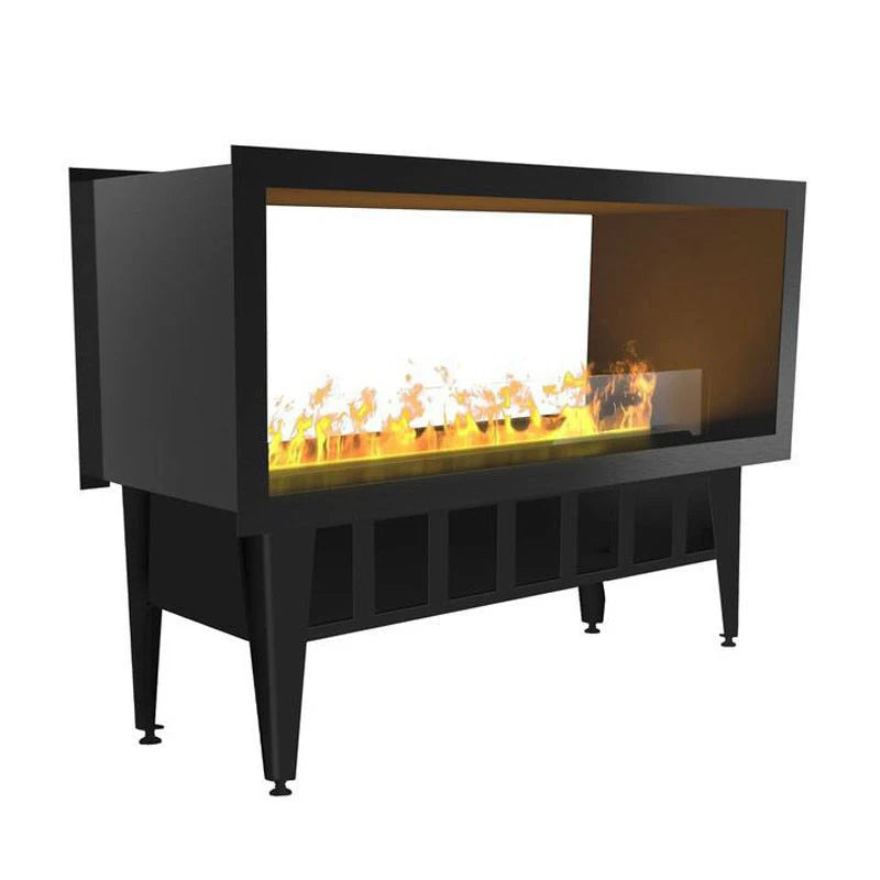 Incanto 1000 ST see-through water vapour fireplace by Magic-Fire with two-sided flame view