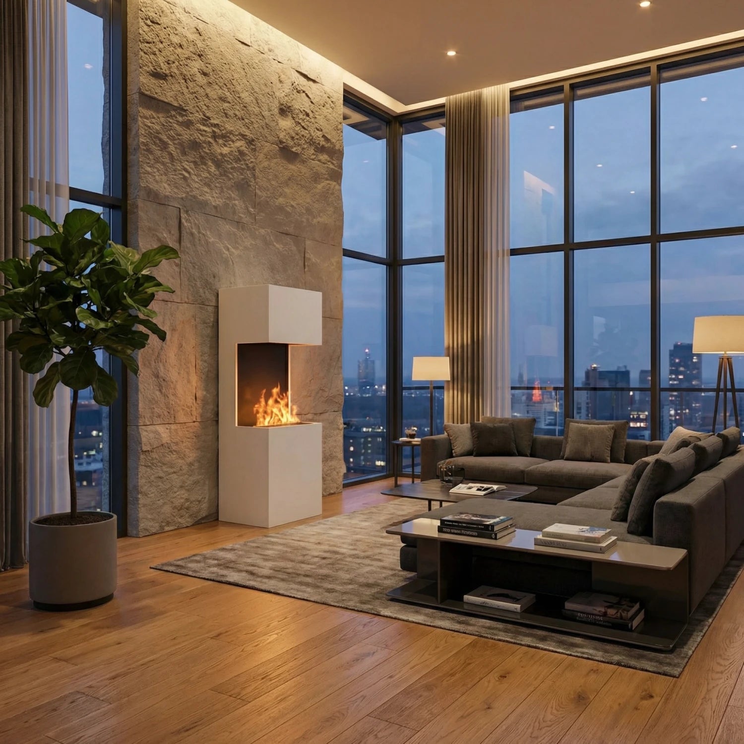 Beethoven White - OMC 600 | Opti-myst Fireplace