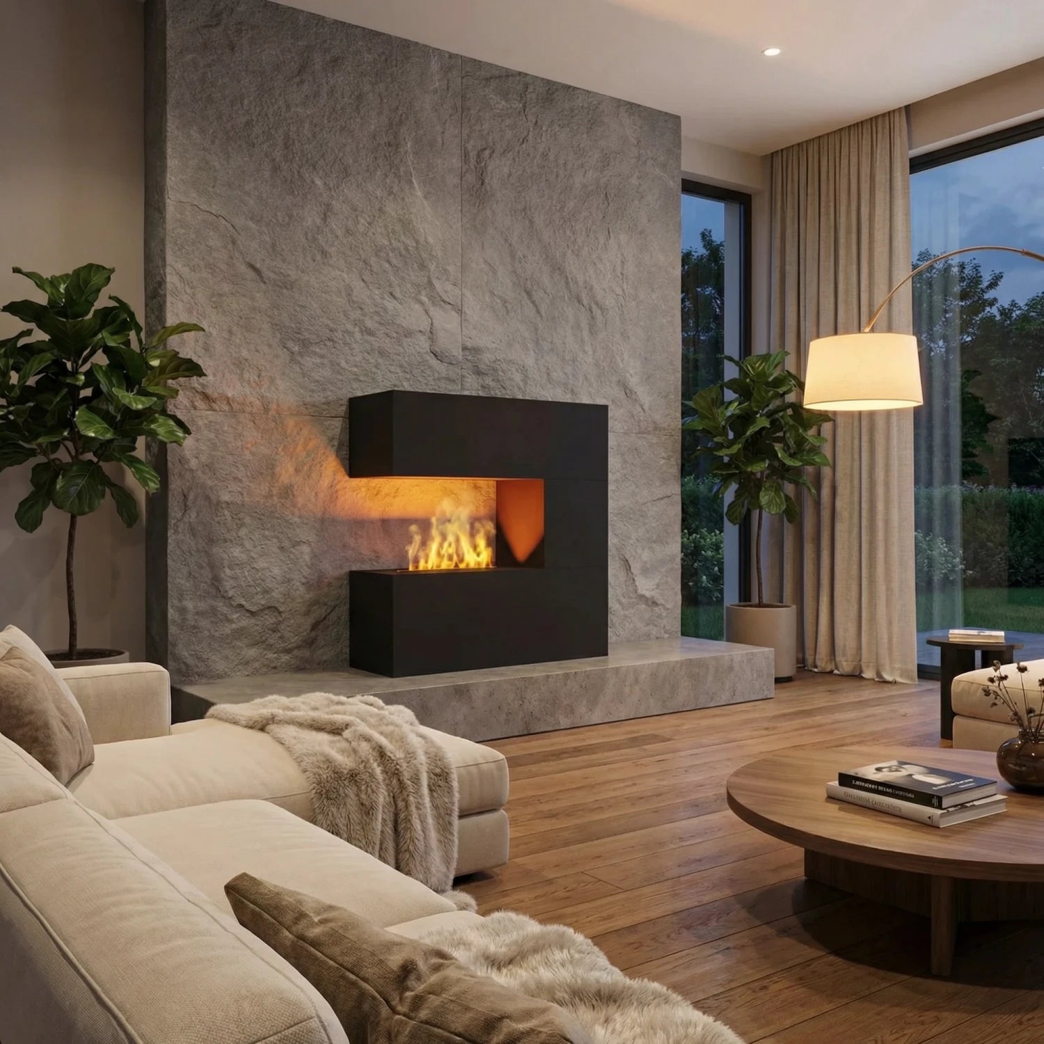 Schiller Black - OMC 600 | Freestanding Water Vapour Fireplace